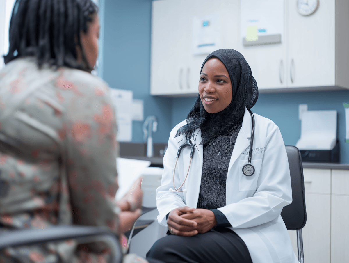 Doctor consulting patient